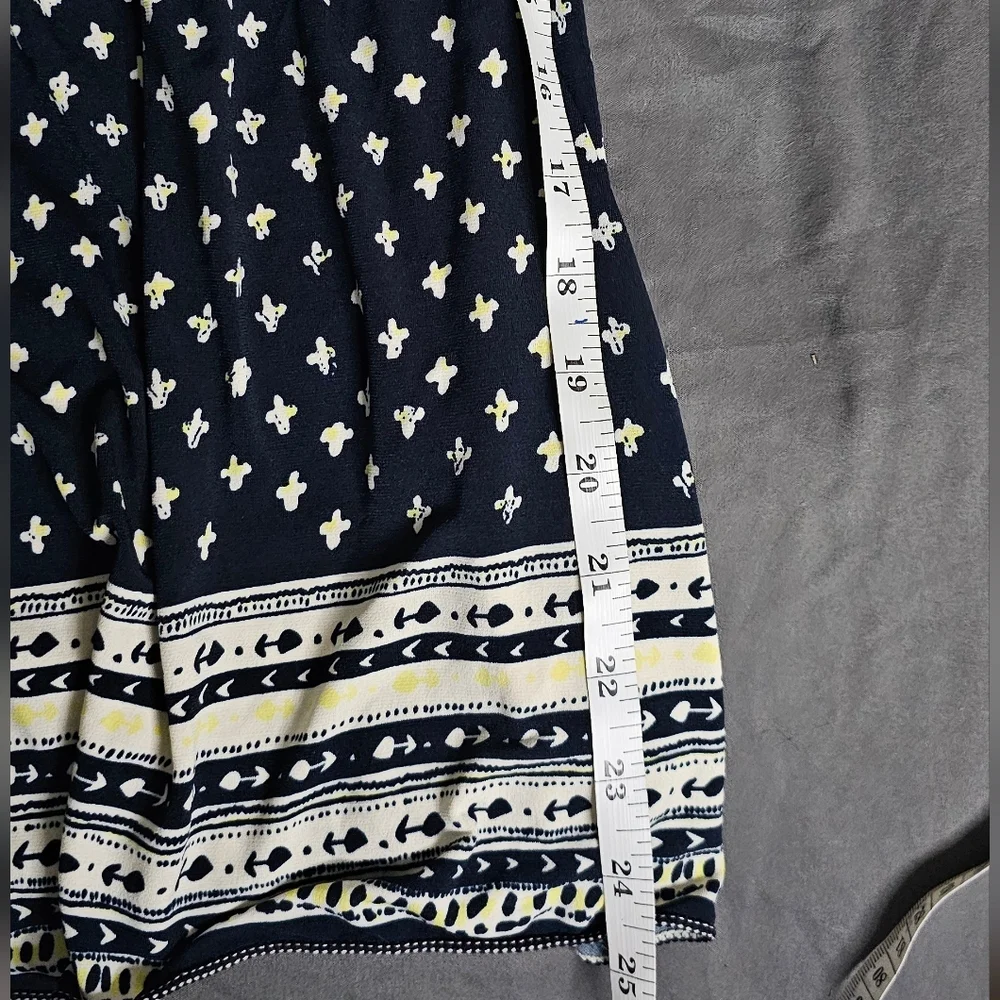 Max Studio Navy Blue Boho Empire Waist Top XS (Fits S/M) - Picture 7 of 7